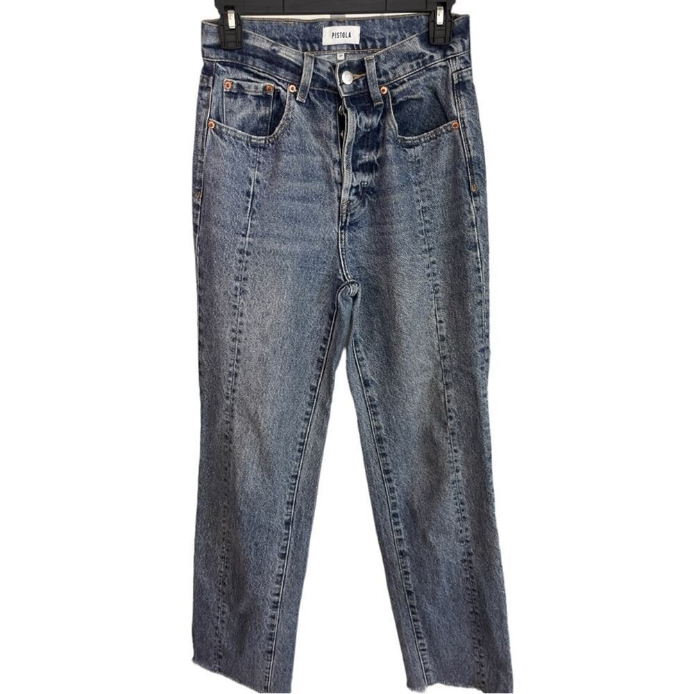 Pistola High Rise Hemp Fray Hem Jeans Size 25